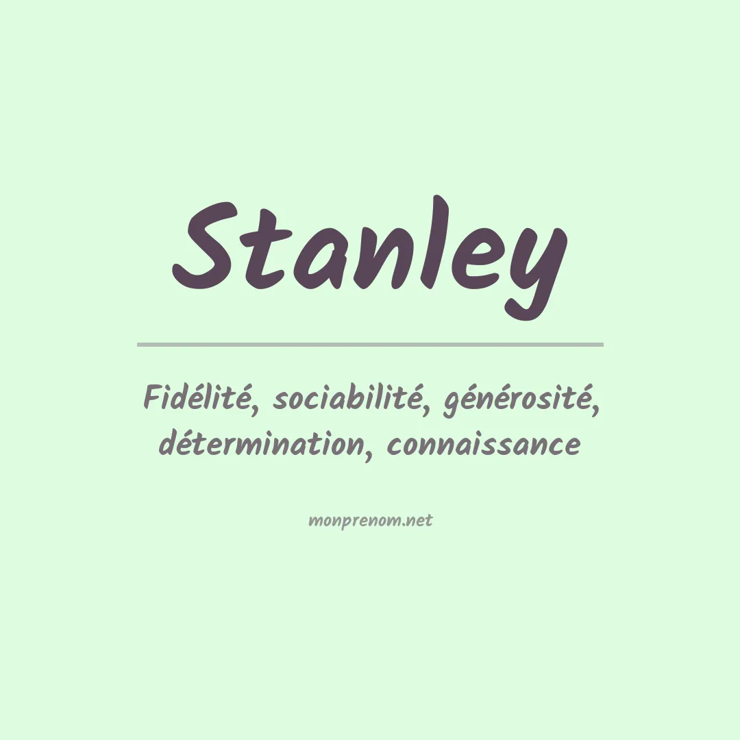 Prénom Stanley
