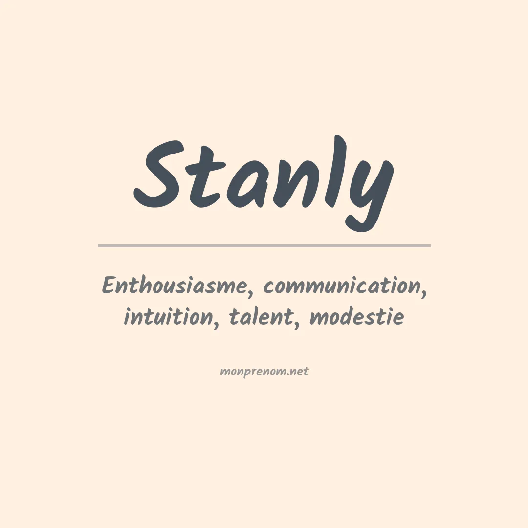 Prénom Stanly