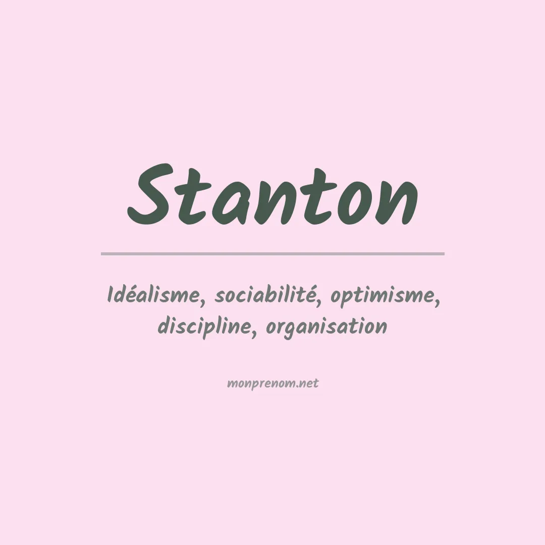 Prénom Stanton