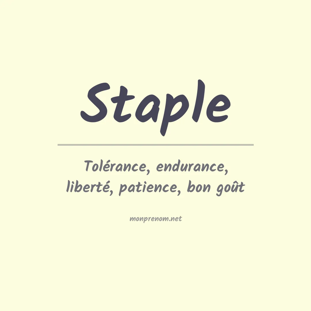 Prénom Staple