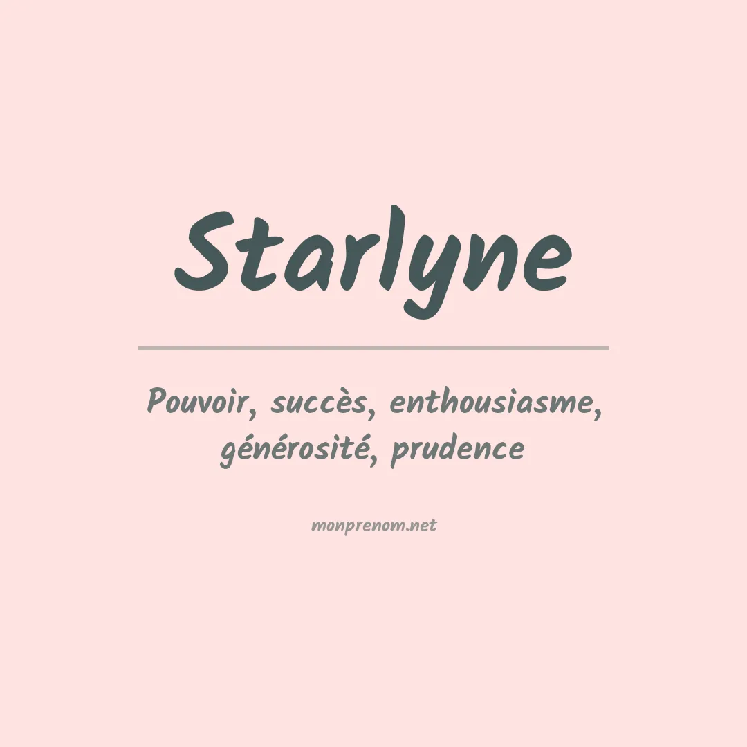 Signification du prénom Starlyne