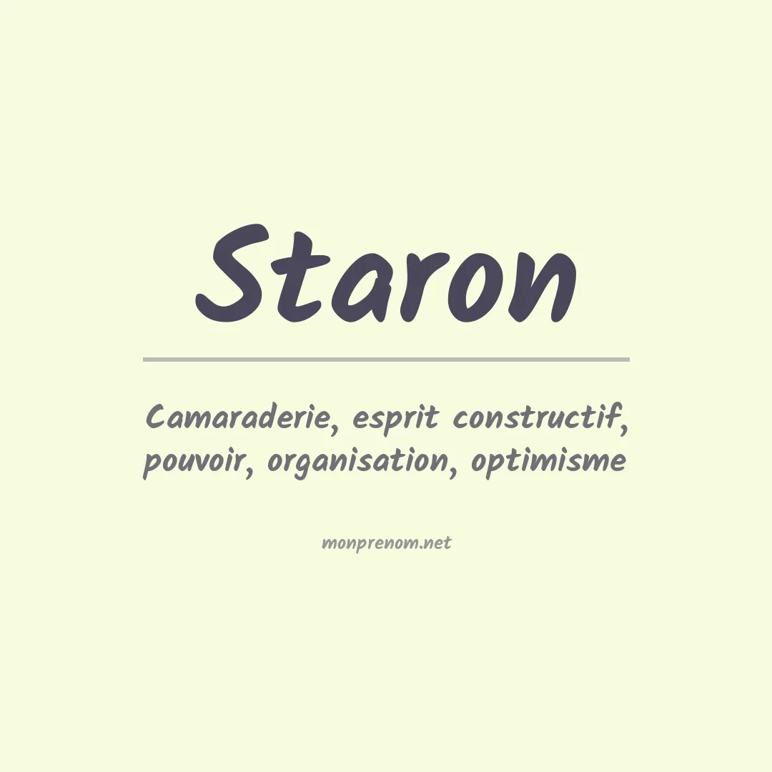 Prénom Staron