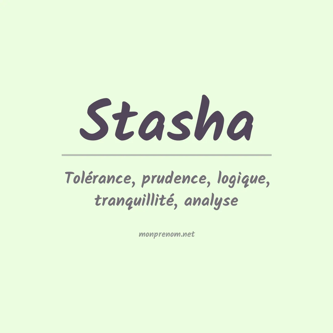 Signification du prénom Stasha