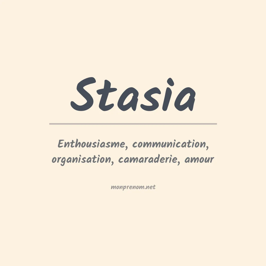 Prénom Stasia