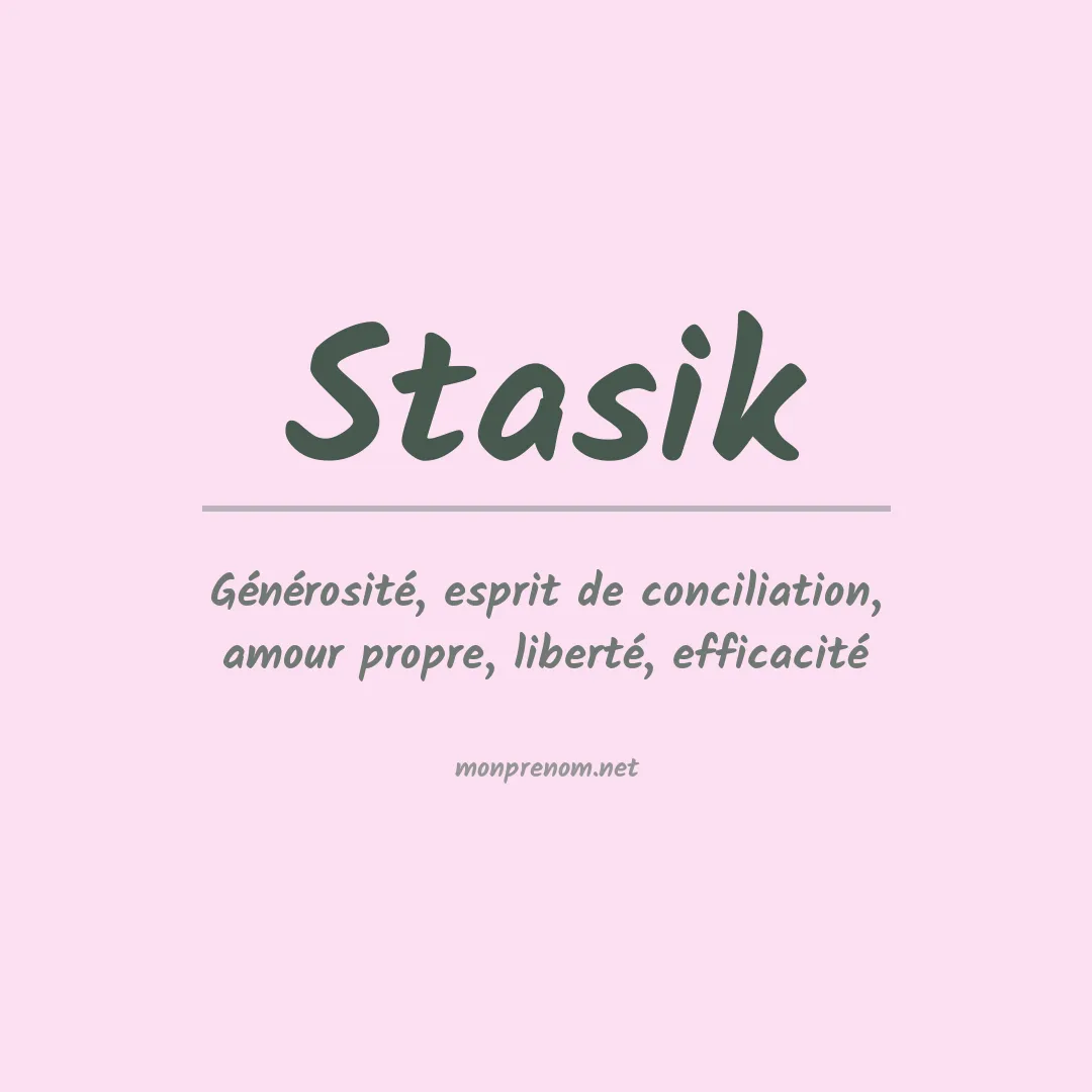 Prénom Stasik