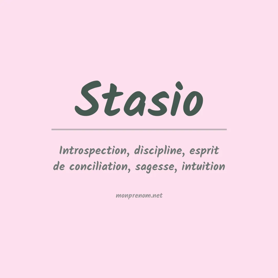 Prénom Stasio