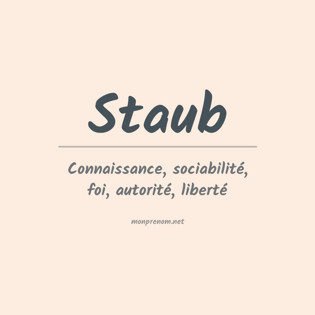 Prénom Staub