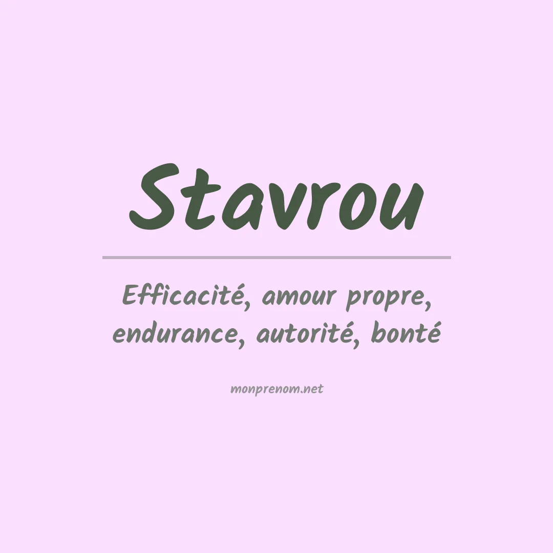 Prénom Stavrou