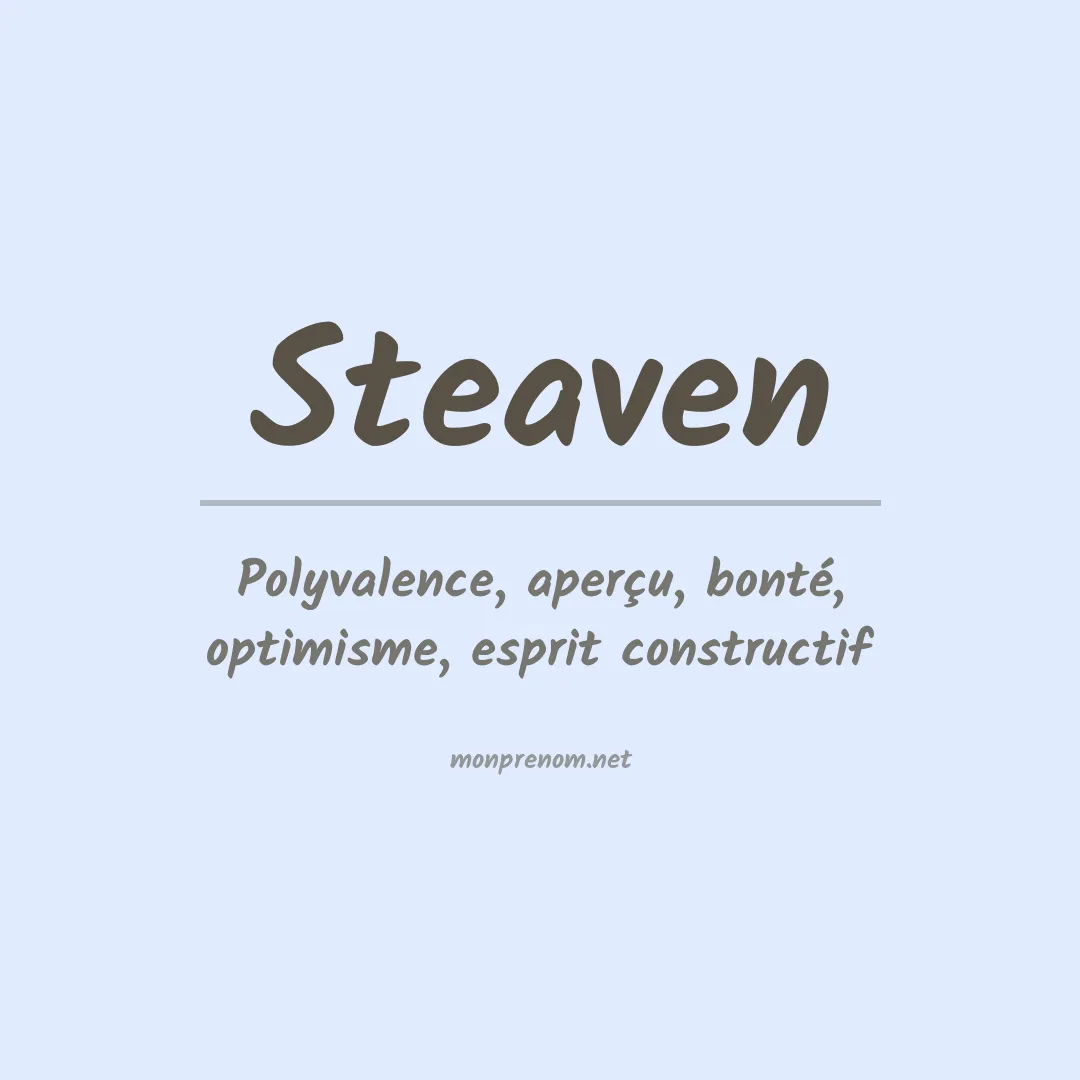 Signification du prénom Steaven