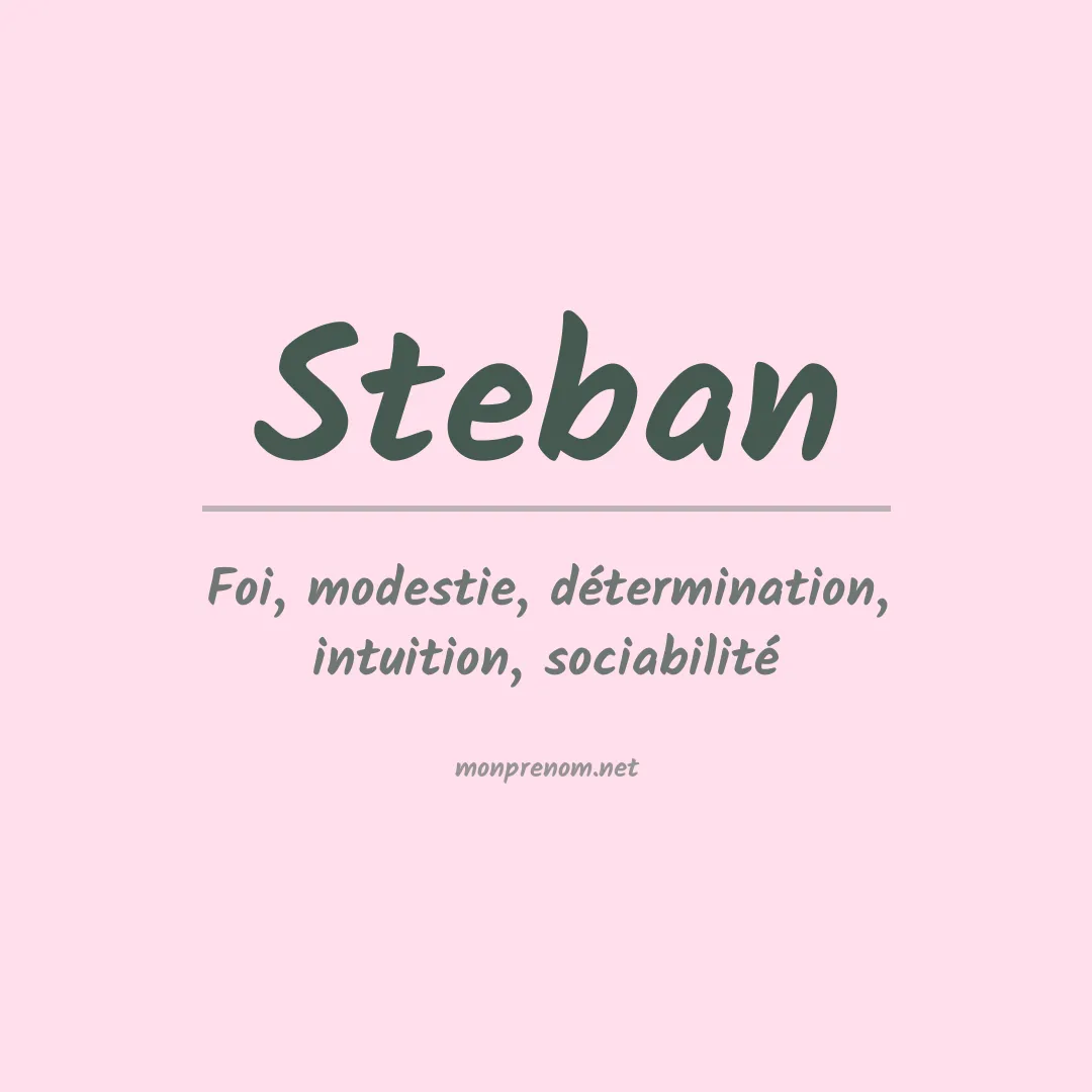 Signification du prénom Steban