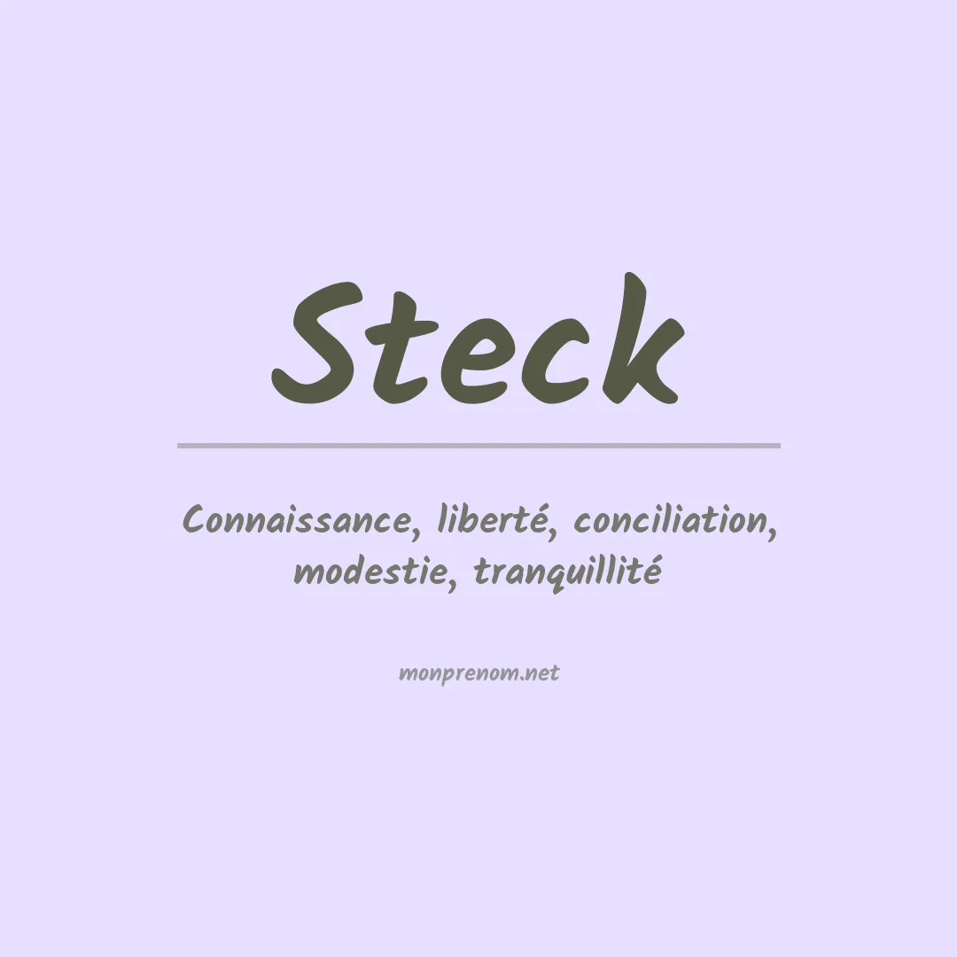 Prénom Steck