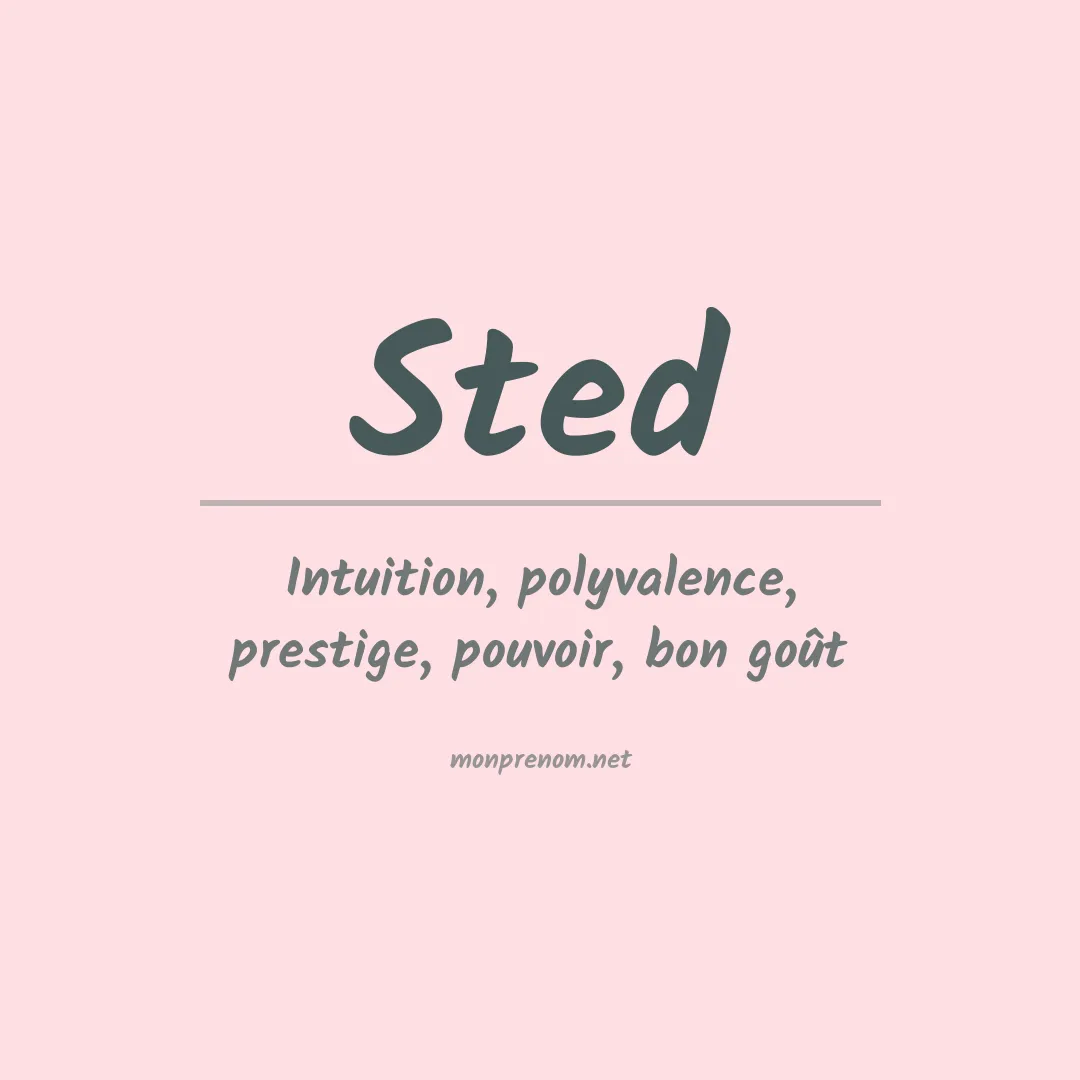 Signification du prénom Sted