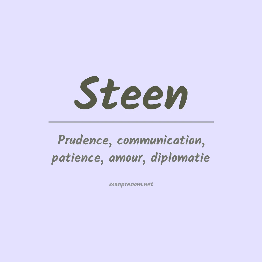 Prénom Steen