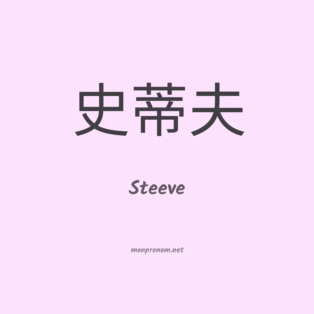 Steeve en chinois