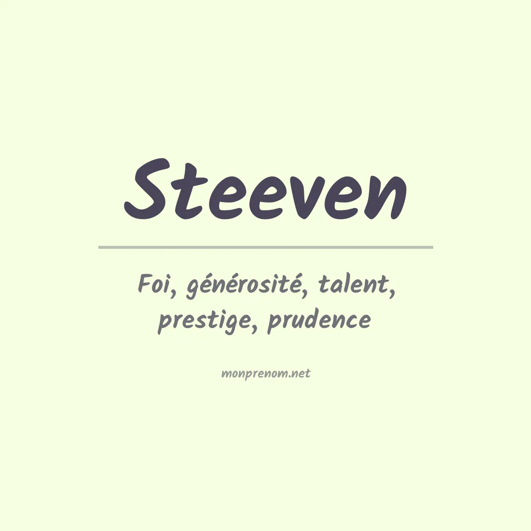 Prénom Steeven