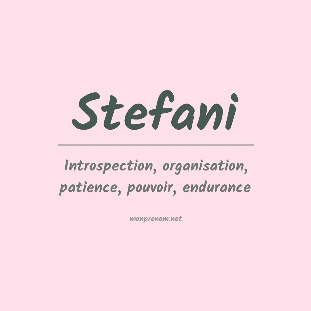 Prénom Stefani