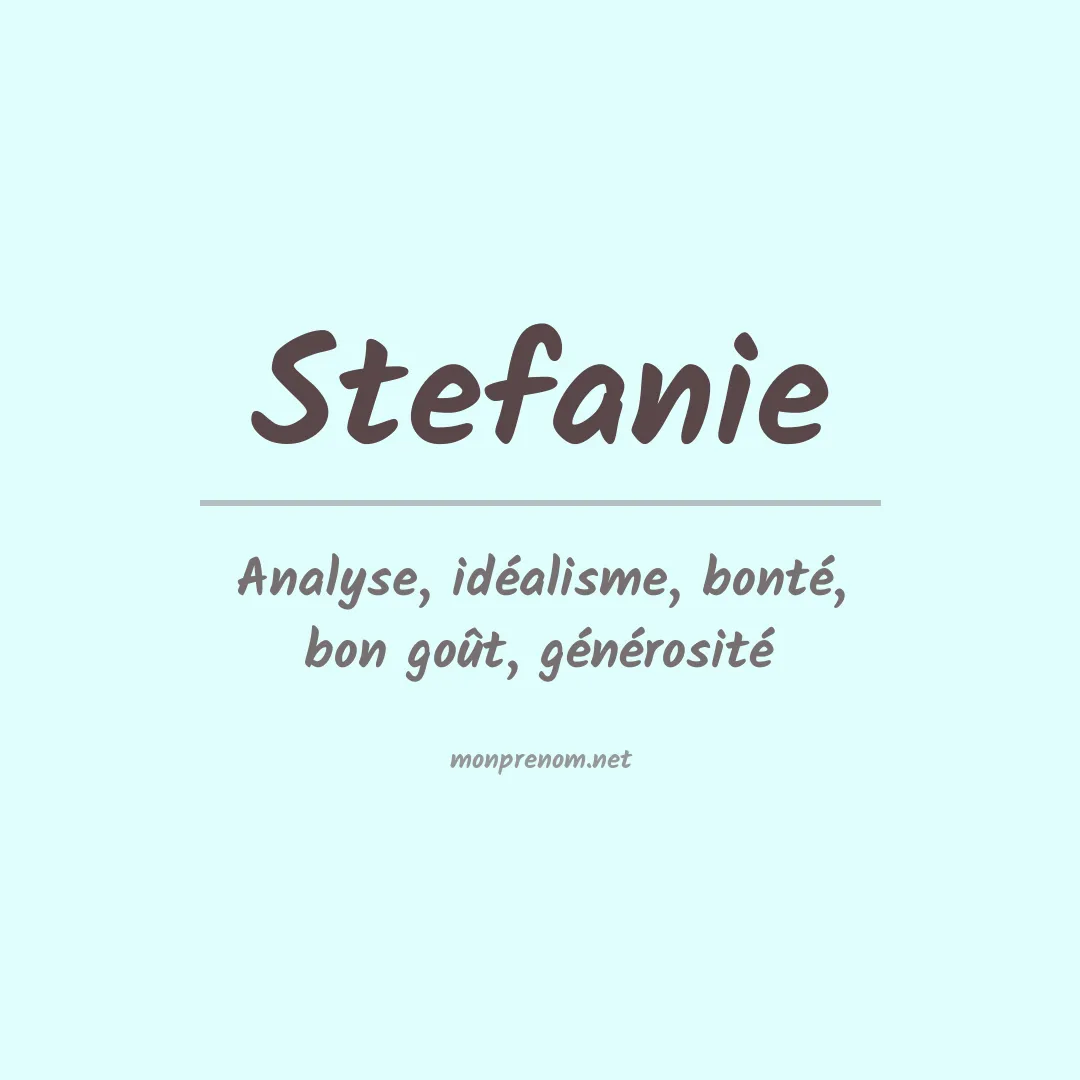 Prénom Stefanie