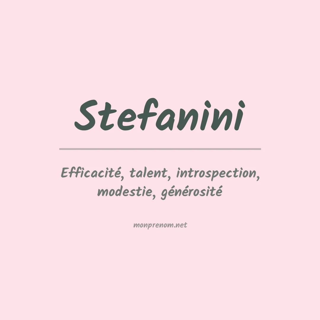 Prénom Stefanini