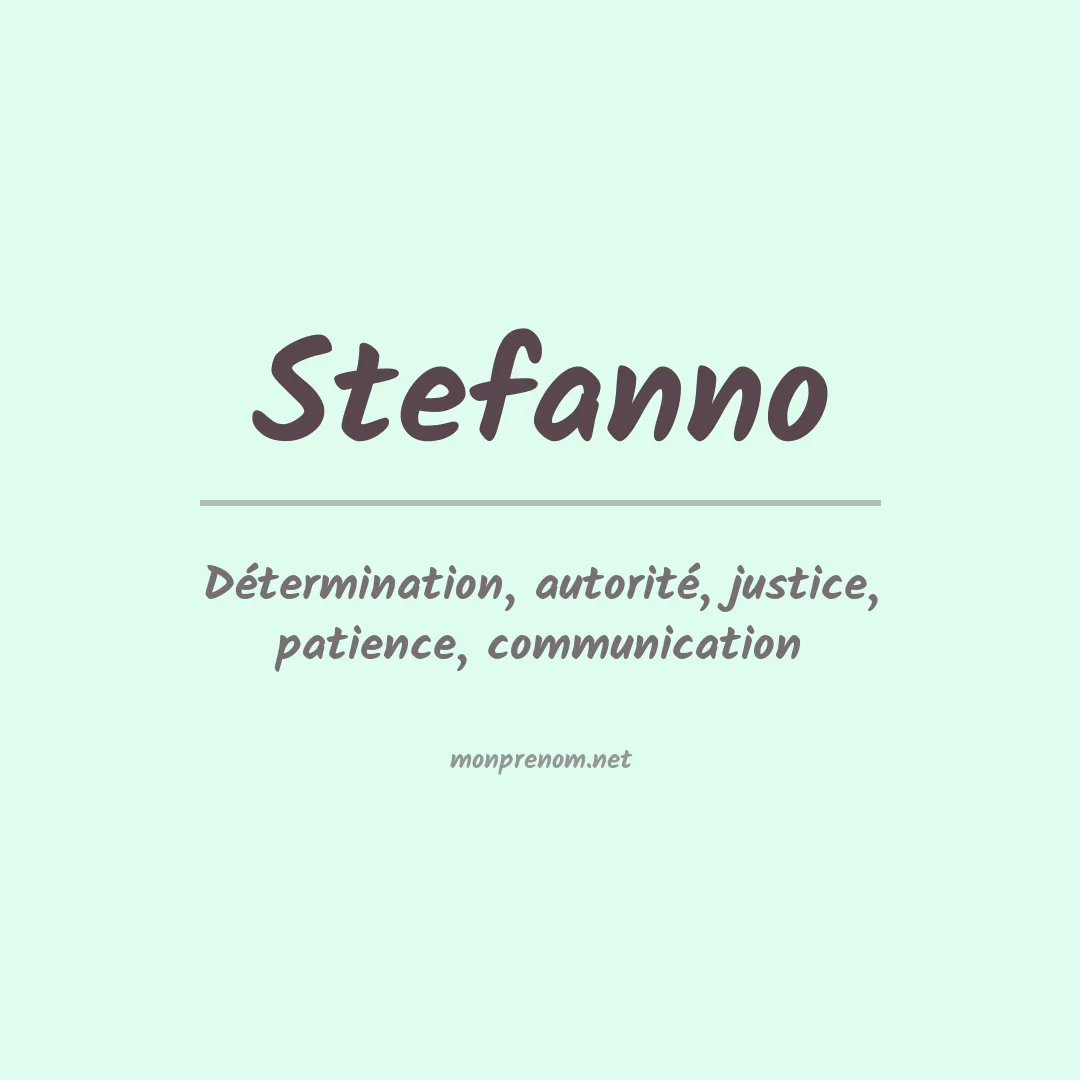 Prénom Stefanno