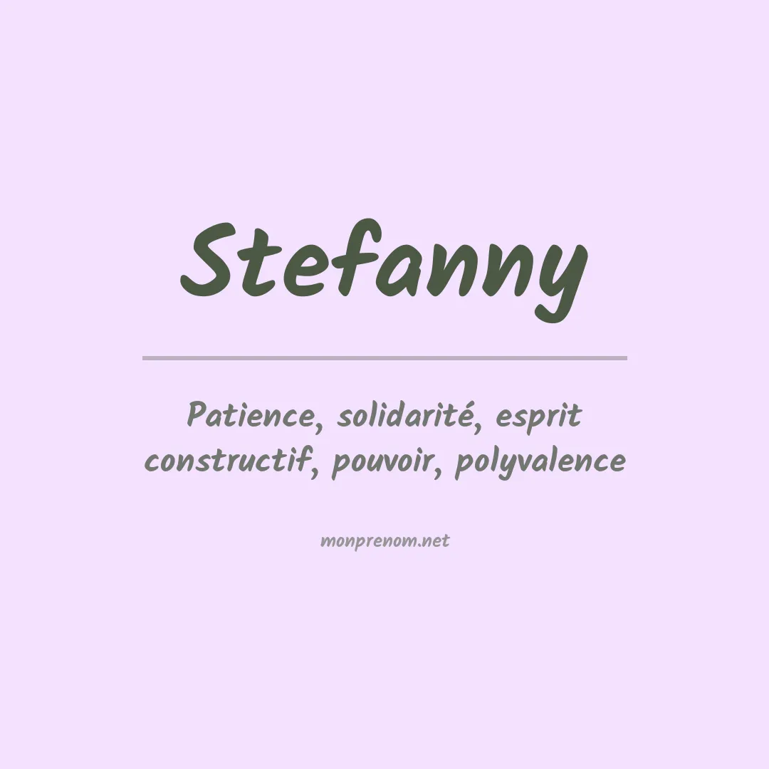 Signification du prénom Stefanny
