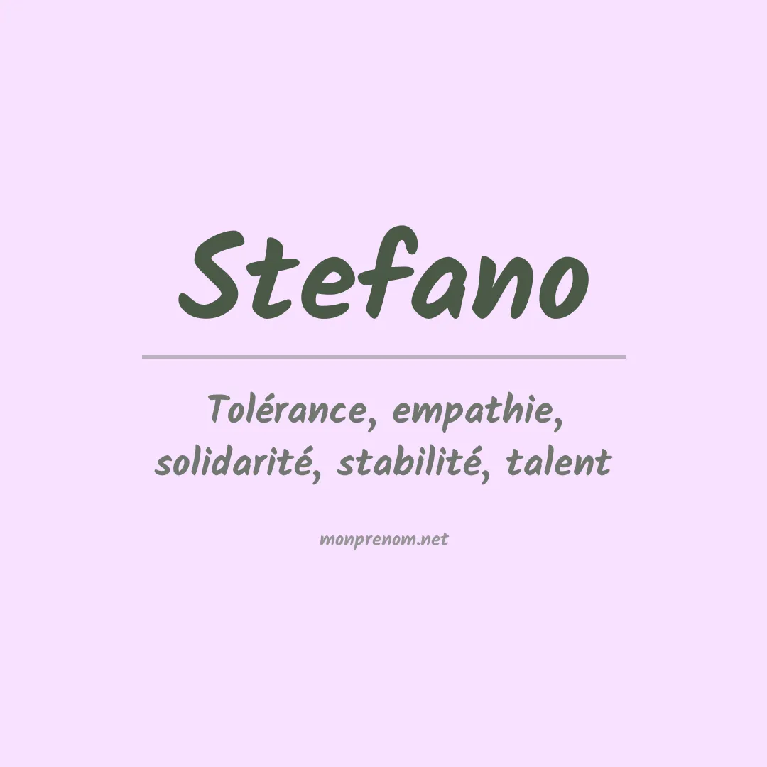 Prénom Stefano