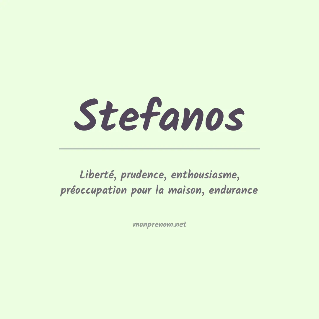 Signification du prénom Stefanos