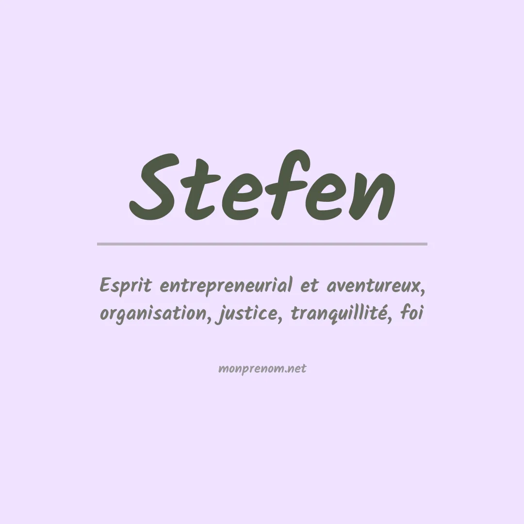 Prénom Stefen