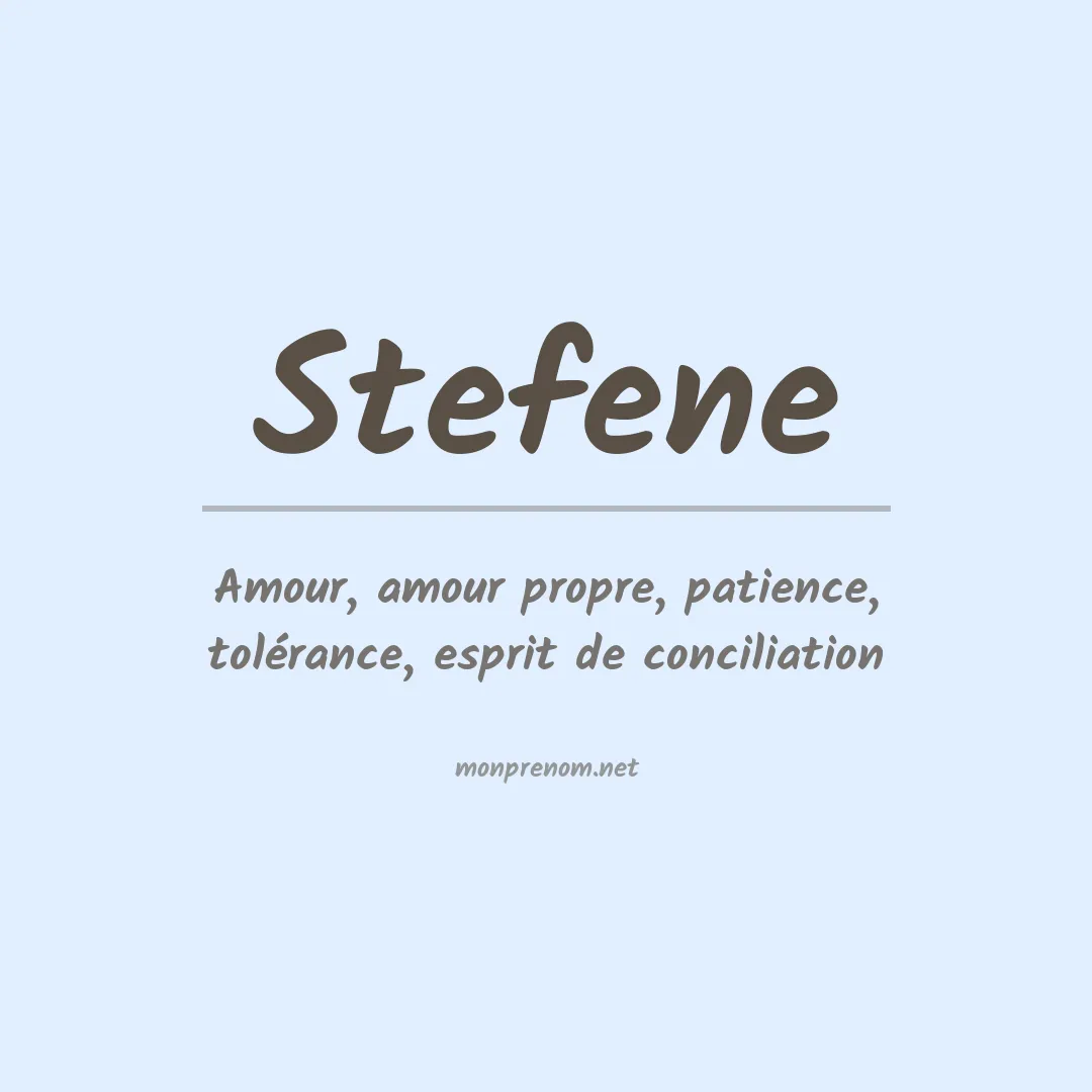 Signification du prénom Stefene