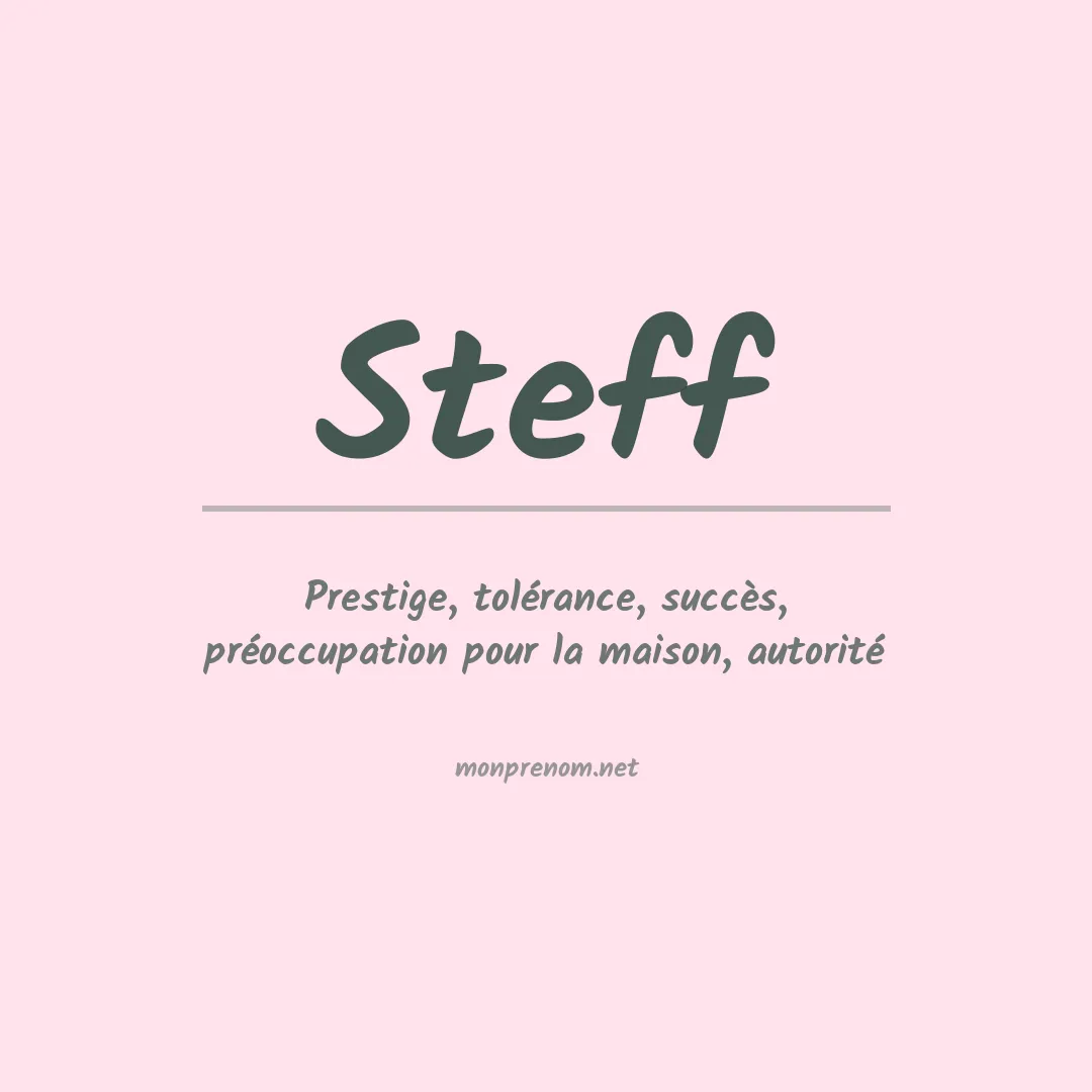 Prénom Steff