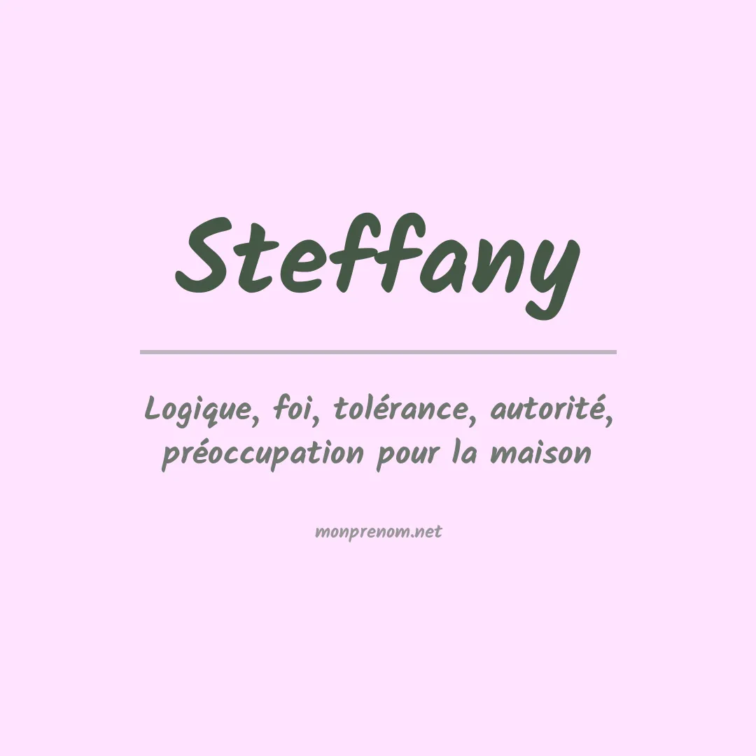 Signification du prénom Steffany