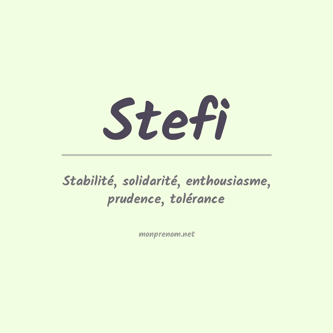 Signification du prénom Stefi