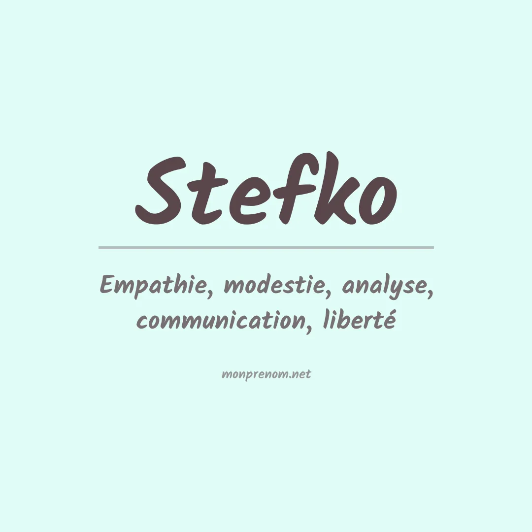 Prénom Stefko