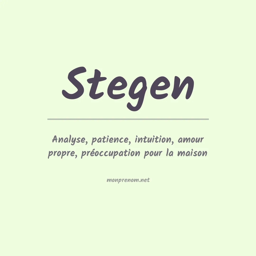 Prénom Stegen