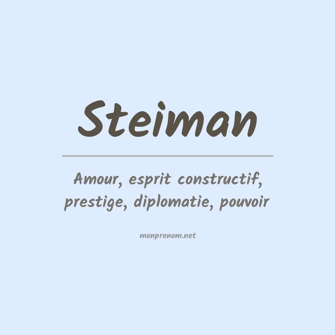Prénom Steiman