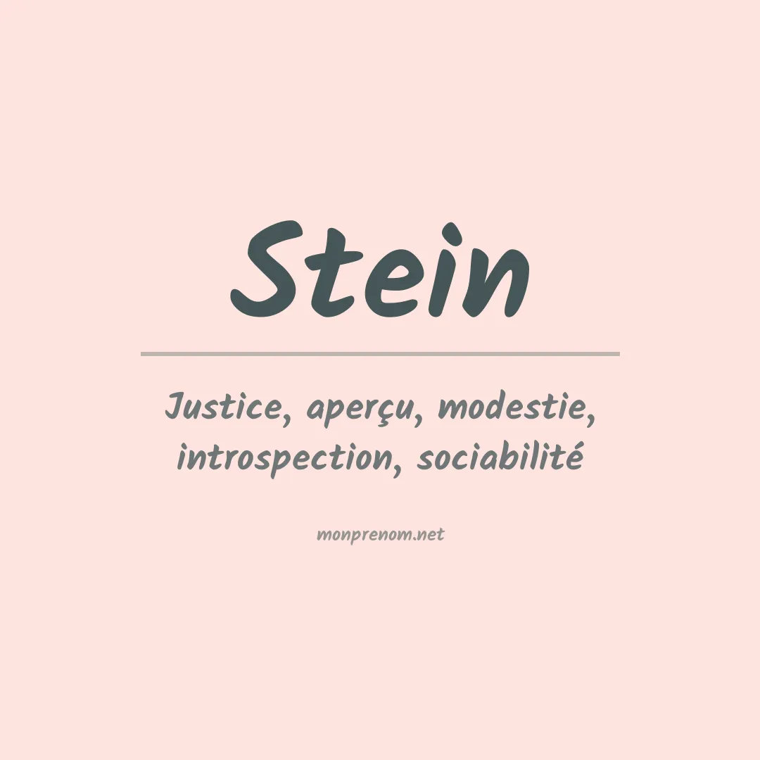 Prénom Stein