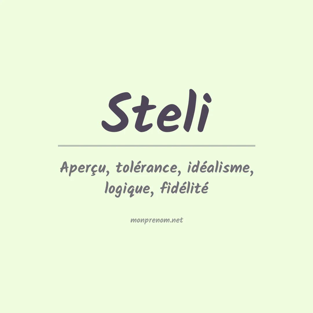 Prénom Steli