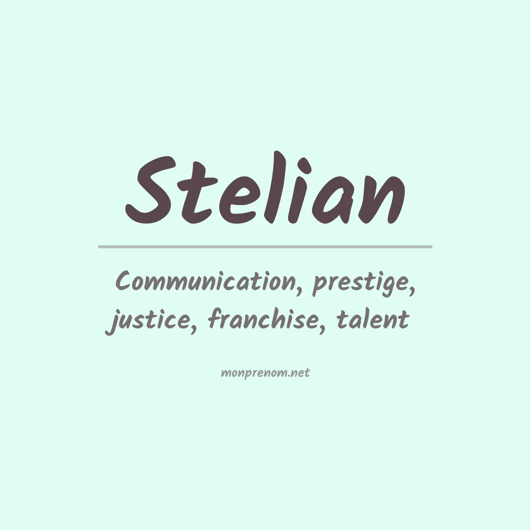 Prénom Stelian