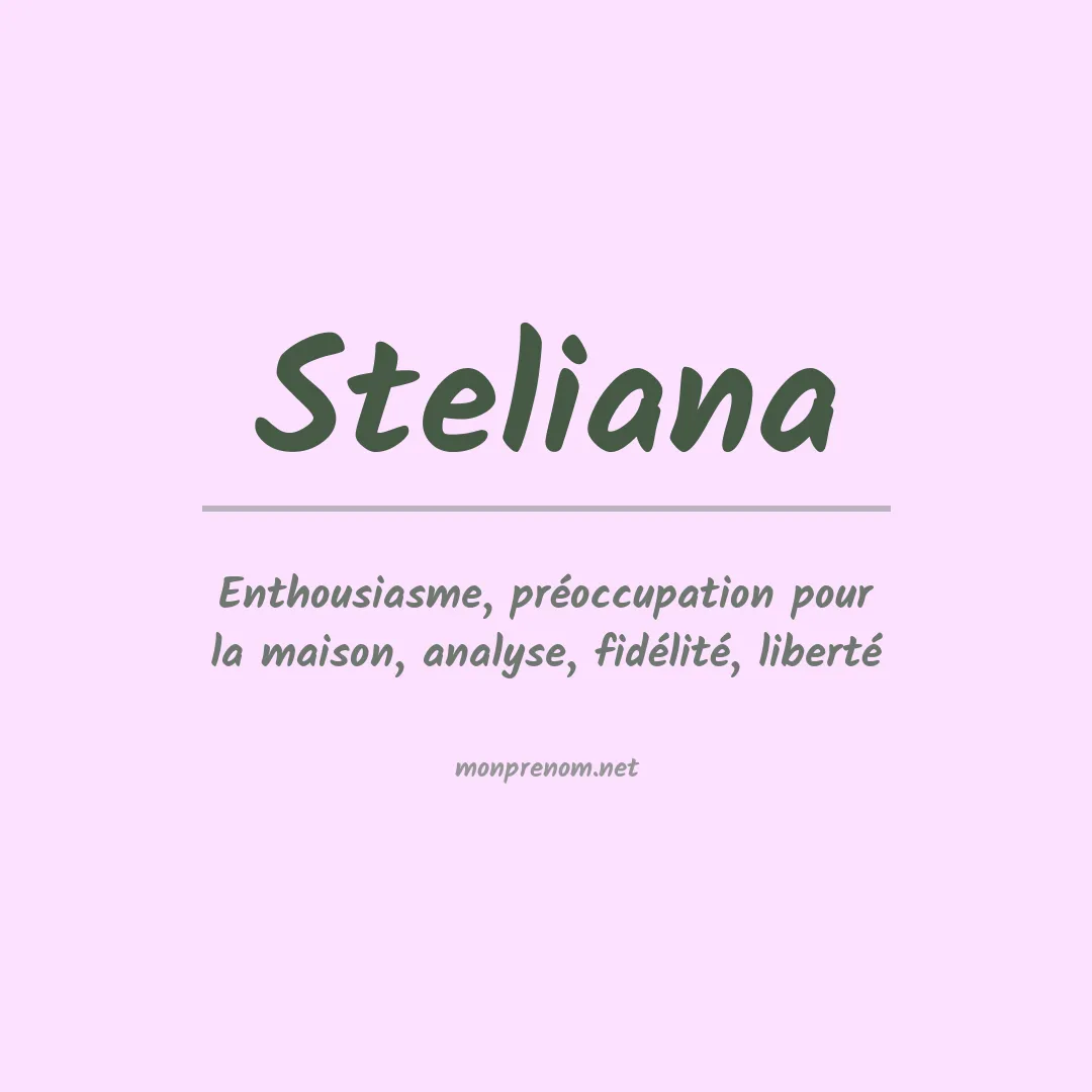Signification du prénom Steliana