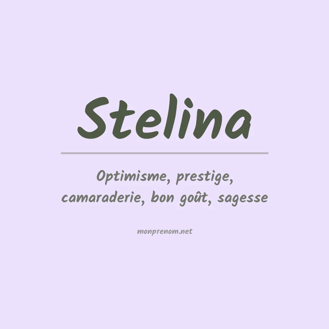 Signification du prénom Stelina