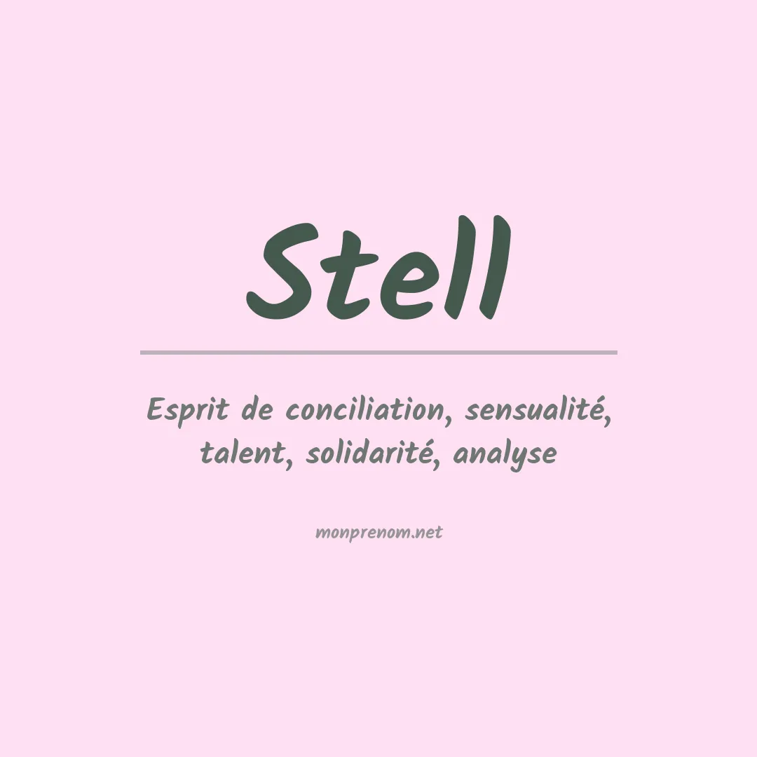 Prénom Stell