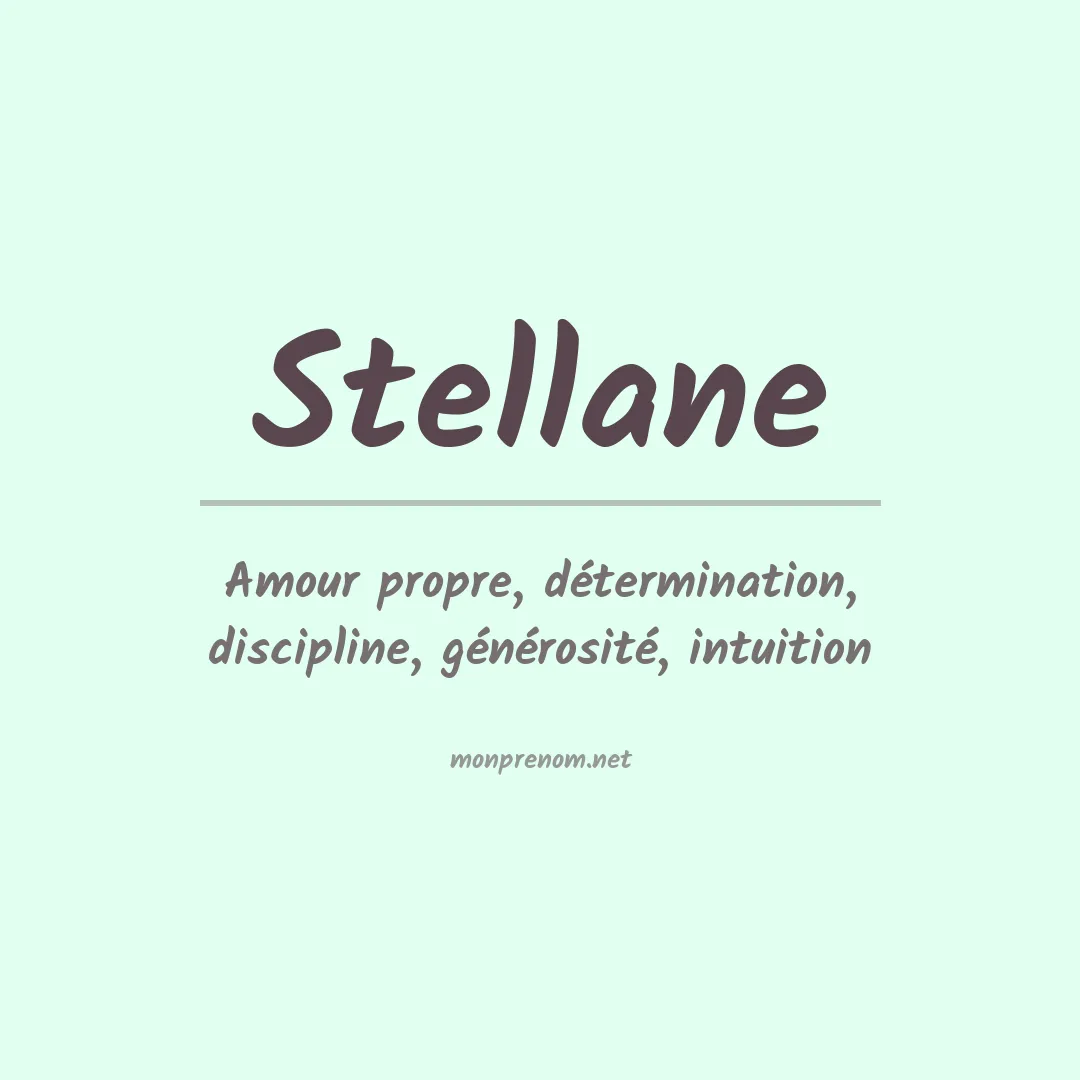 Signification du prénom Stellane