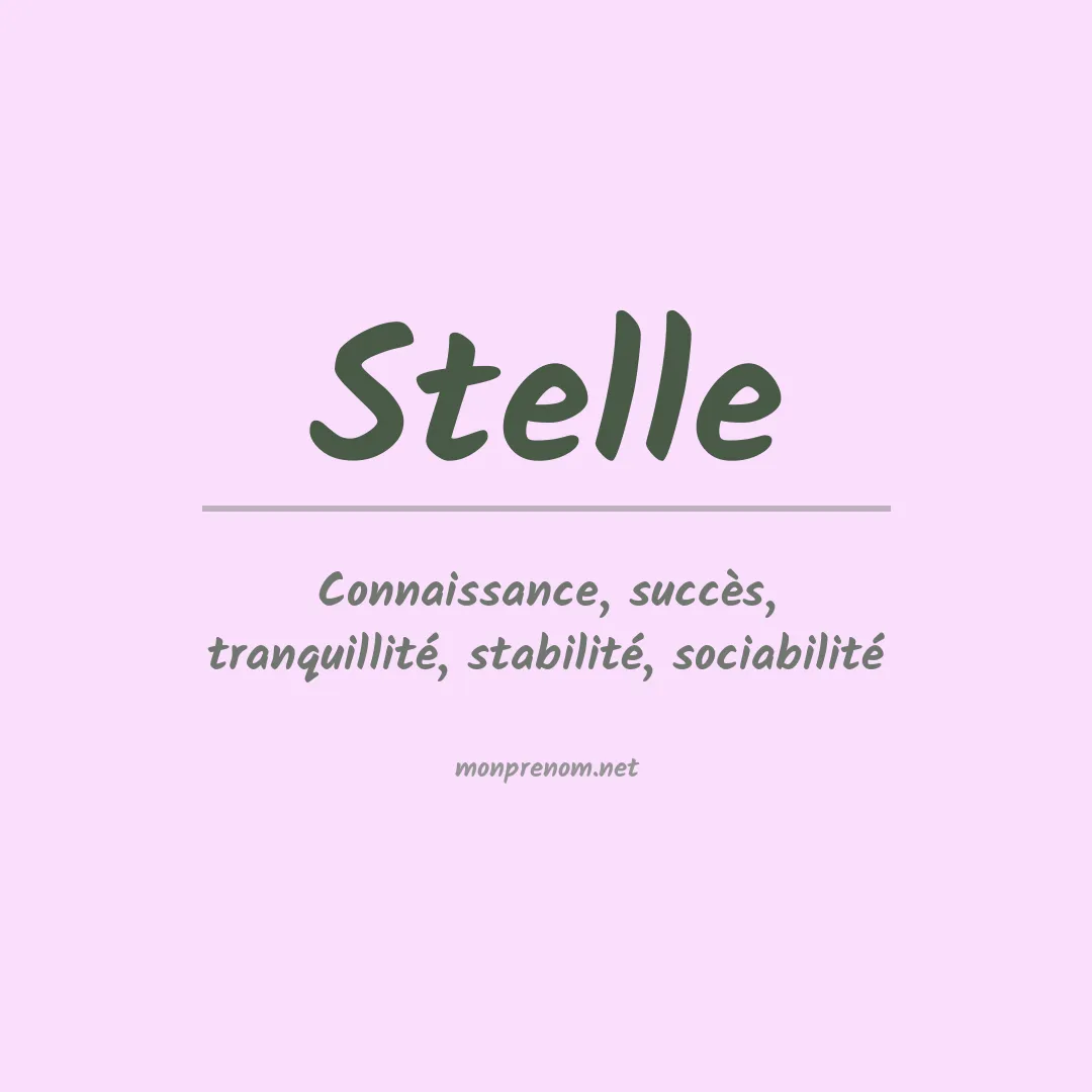 Prénom Stelle