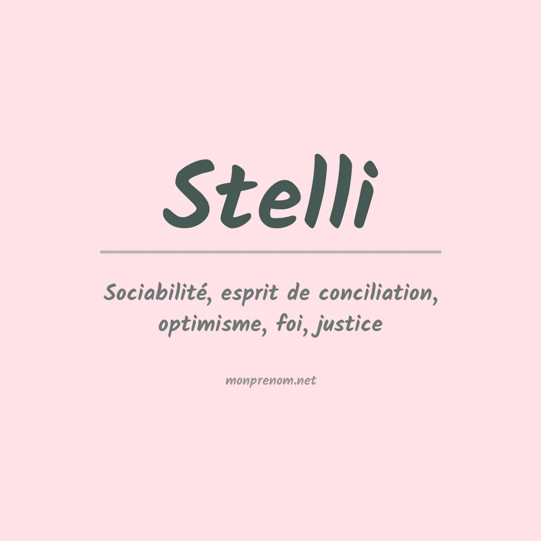 Signification du prénom Stelli