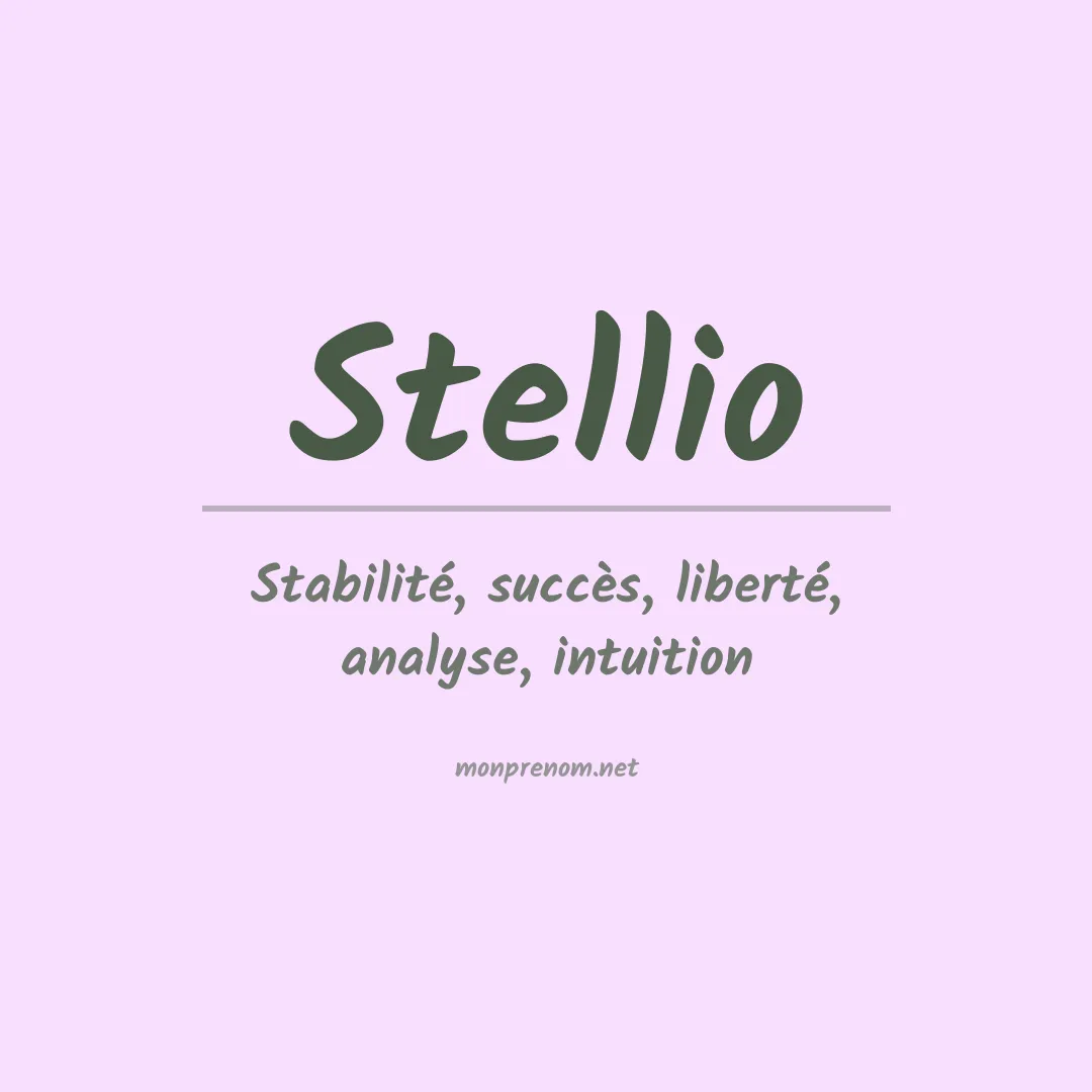 Prénom Stellio