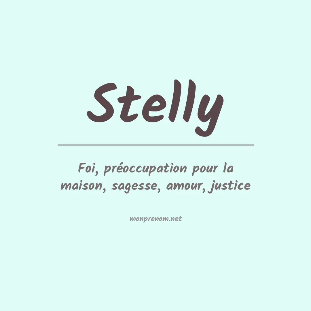 Prénom Stelly