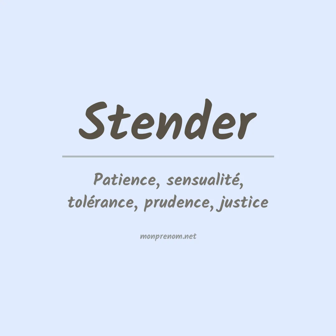 Prénom Stender