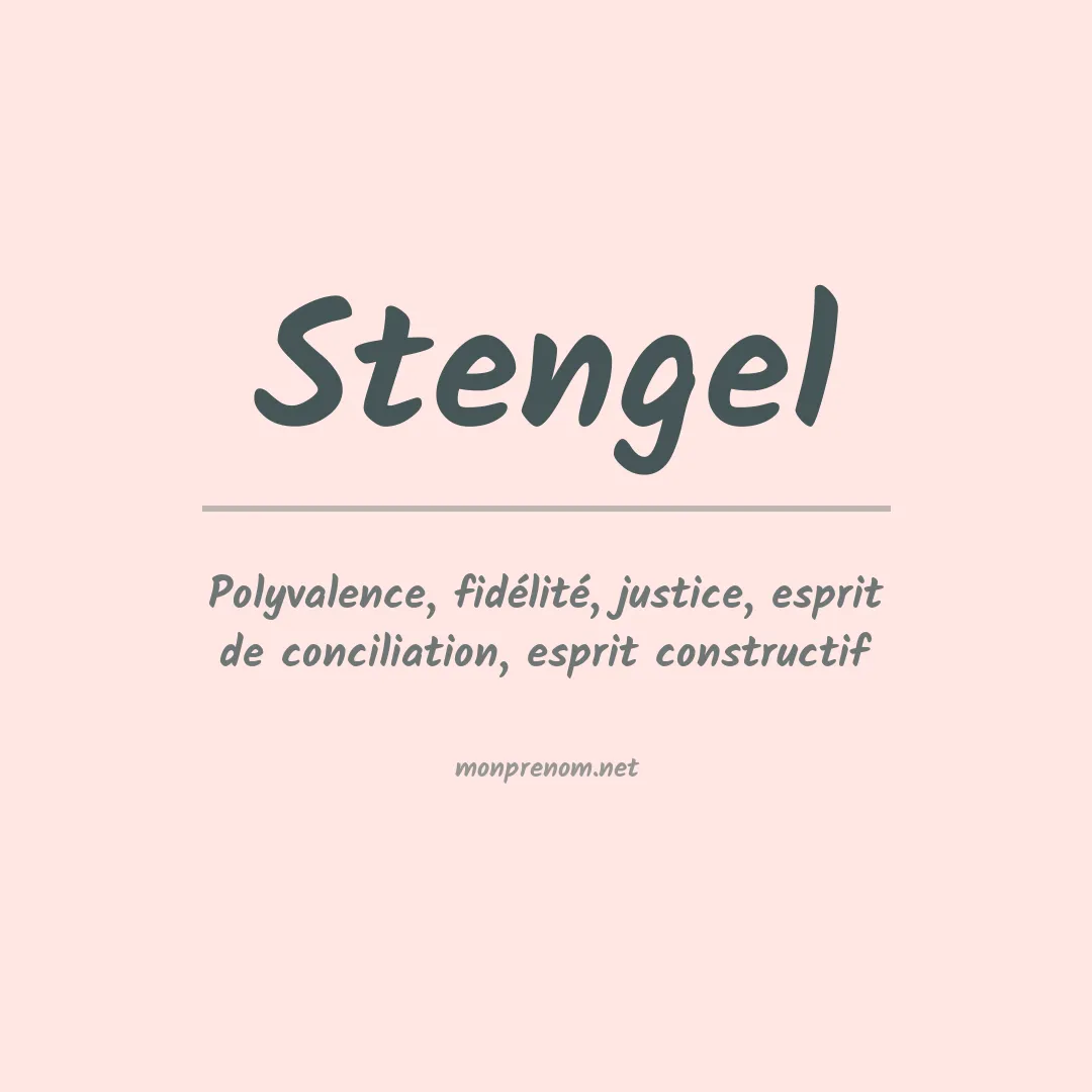 Signification du prénom Stengel