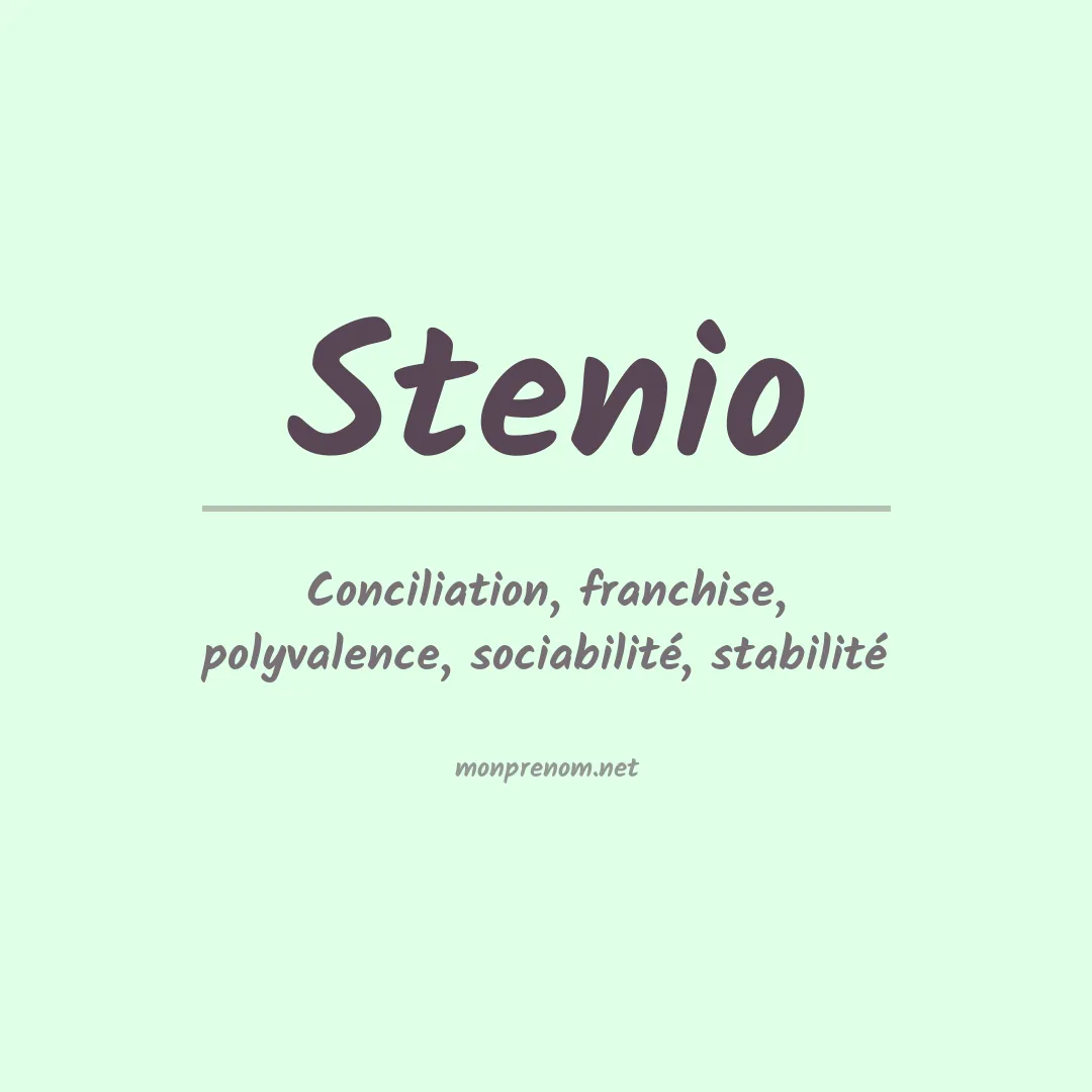 Prénom Stenio