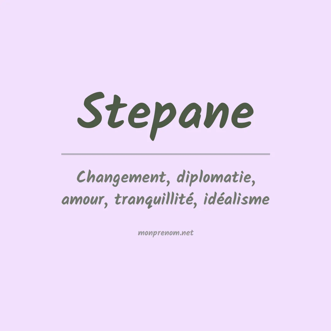 Prénom Stepane