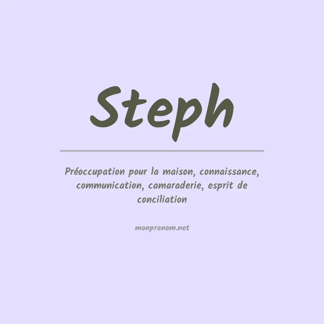 Prénom Steph